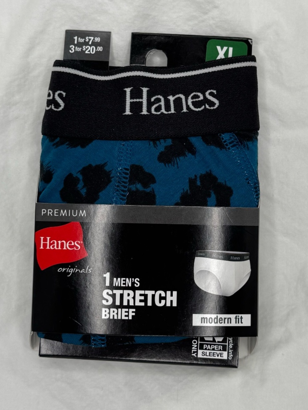 Men's Hanes Originals Stretch Brief - low rise, no fly